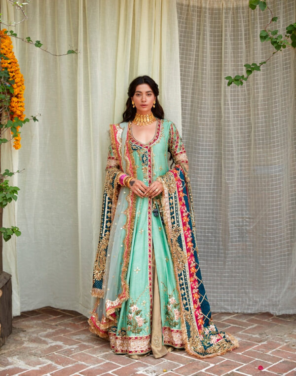 Embellished Angarkha Frock for Pakistani Wedding Dresses