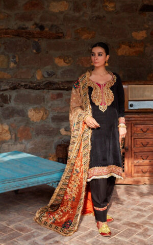Embellished Velvet Salwar Kameez Pakistani Wedding Dresses