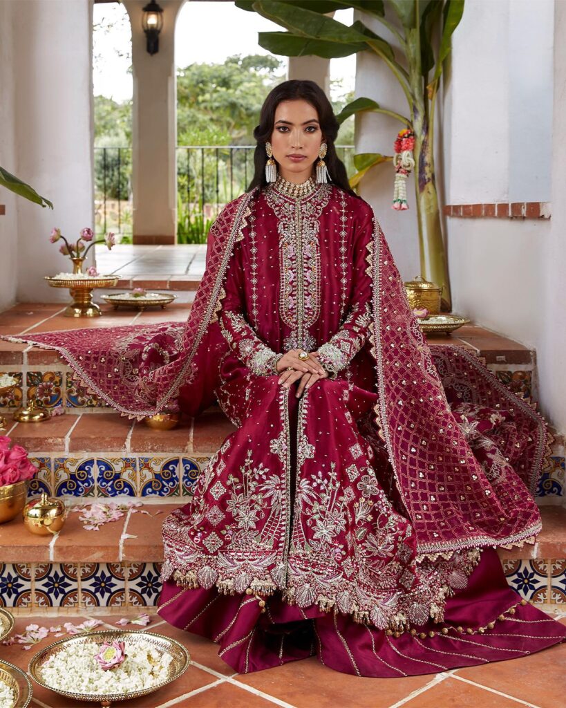 Sharara Kameez and Dupatta Pakistani Wedding Dress
