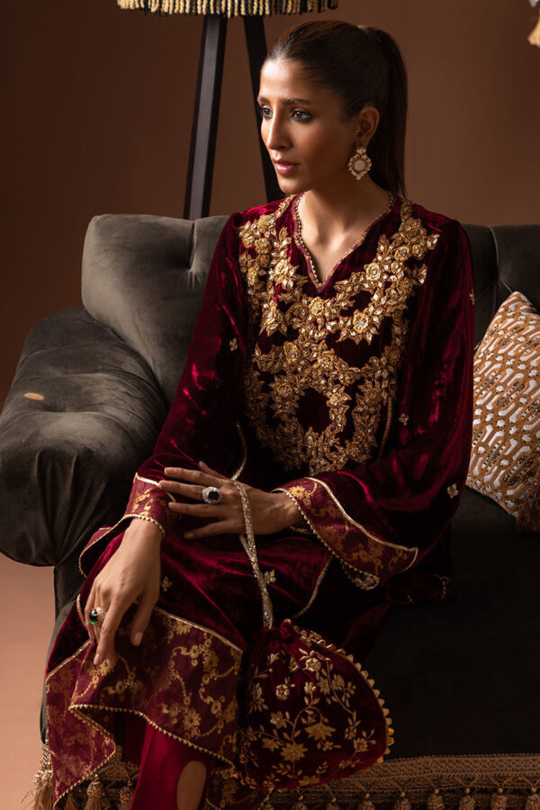 GoldenRedSalwarKameez