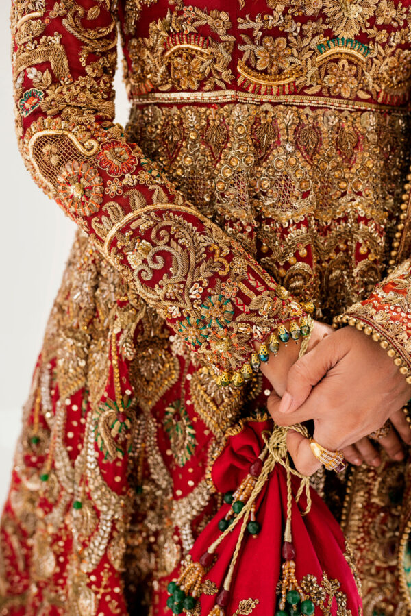 RedBridalLehengaFrockPakistaniBridalWear2023 2