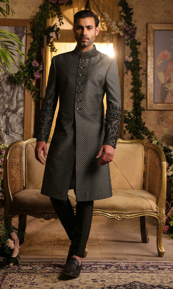 Hand Embellished Pakistani Sherwani for Groom