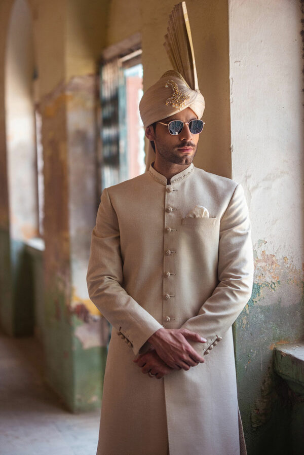 Sherwani and Qulla Pakistani Groom Dress